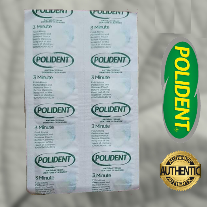 POLIDENT 3 MINUTE DENTURE CLEANSER 6 TABLETS | Lazada PH