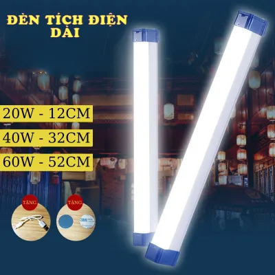 Bóng đèn LED tích điện loại siêu sáng 40W- 60W dài kèm sạc USB