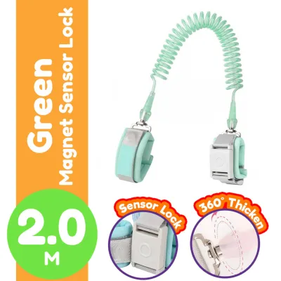 1.5m 2.0m Infant Baby Kids Anti Lost Baby Wrist Band Safety Harness Sensor Lock Protection Strap Shopping
