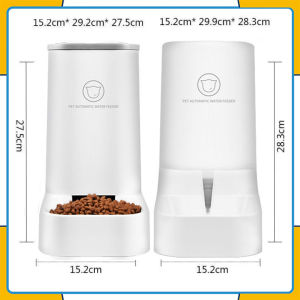 (Buy 1 take 2) Automatic water dispenser Automatic feeder White 3.8L cat and dog feeder Water feeder (two hooks included)