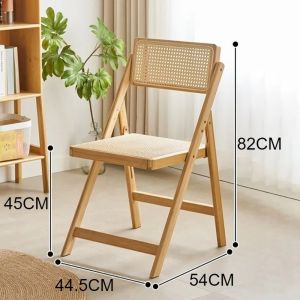 xpkQ Foldable Dining Chair Bamboo Portable Modern Comfortable Dining Chairs Minimalist Relaxing Rattan Chair Home Interior Furniture 4P7H5