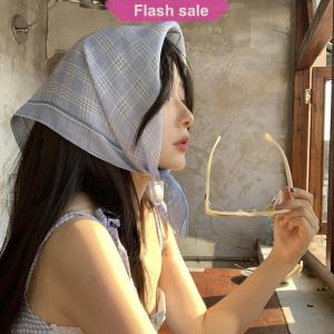 SHENHAO2🎀 Cổ điển đầy màu sắc vải headscarf ngọt ngào dễ thương tam giác Turban bãi biển mùa hè Cô Gái Tóc ban nhạc headdress mùa hè Kem chống nắng headbands