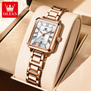 OLEVS 5641 Women Fashion Quartz Watch Gift Stainless Steel Watchband Round-dial Wristwatch Calendar