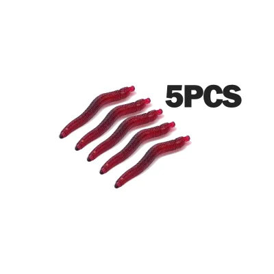 [COD] 5pcs 10pcs 50pcs Fishing Baits Tackle Fishy Smell Bass Fishing Lure bloodworm EarthWorm Worm Red Baits