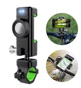 New Arrival 2025 Bike Motorcycle Phone Bracket 1080° Rotating Phone Holder with Compass / LED Light