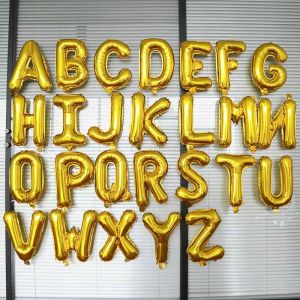 16inches Gold 0-9 A-Z Foil Letter Number Balloon Wedding Birthday Party Decorations DIY Name Ballons