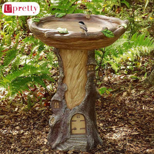 Upretty Outdoor Garden Bird Feeder Premium Polyresin Material Cute Design for Birdbath Home Yard Decor