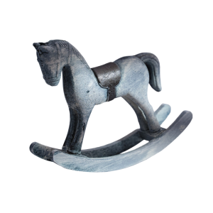 GUTUN Nordic Retro Wooden Rocking Horse Hand Carved Wooden Craft Desk Decor Creative Design Wooden Horse Animal Figurines Living Room