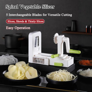 FFEEKK เครื่องหั่นผัก เครื่องสไล์ผัก ที่หั่นผัก เครื่องตัดผัก เครื่องหั่นผักมือหมุน ใบมีดแสตนเลส ใบมีดสามารถเปลี่ยนได้