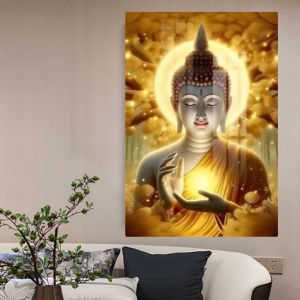 Tranh Treo Tường Phòng Thờ Đức Phật Thích Ca Mâu Ni - Tranh Laminate Tráng Gương - Newshop