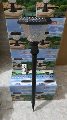Đèn Led Năng Lượng Mặt Trời Trụ Cổng Sân Vườn Chỉnh Được Ánh Sáng