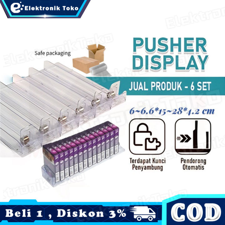 [cod]Pusher Rokok 6 in1 / Tempat Rokok / Rak Rokok Akrilik/Ukuran ...