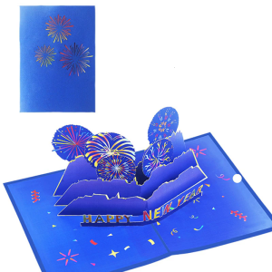 Happy New Year 2023 3D Popping Up Features Colorful Designing Congratulations 5x7inch Folded Size