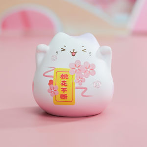 Cute Japanese Wafu Lucky Fortune Cat Resin Toy Deco Display Desktop Table Car Doll Figurine Decorations Gift Idea
