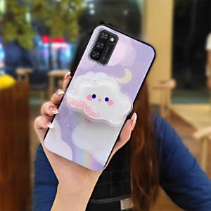 Soft Case Dirt-resistant Phone Case For Blackview A100 Cartoon Phone lens protection Rotatable stand Fashion Design TPU