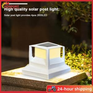 【HOSPORT】Solar Post Cap Lights Waterproof Fence Light Deck Post Cap Light Solar Powered Fence Street Light for Fence Deck Patio