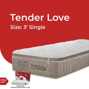 (DUOCARE POCKET SPRING MATTRESS) Goodnite DuoCare Statfree Anti Static+IceSleep Cooling Tender Love + Natural Latex 5 Zone Pocket Spring Mattress