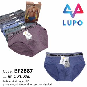 1PACK ISI 3 CD CELANA DALAM PRIA KARET LEBAR LUPO BF 2887