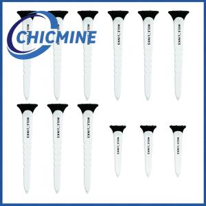 Chicmine Adjustable Golf Tee Reduced Friction Tee 12 Pack Adjustable Plastic Golf Tees – Reduces Friction Side Spin Long Short Sizes Durable Bulk Set for Men’s Golf Accessories