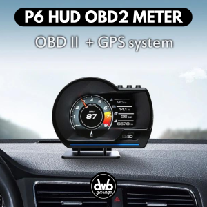 P6 HUD OBD2 + GPS METER ORIGINAL - INDIKATOR MOBIL OBD DIGITAL
