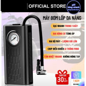 Bơm lốp mini di động dùng pin sạc cao cấp dùng cho Ô tô Xe đạp Xe máy Xe điện Bóng đá