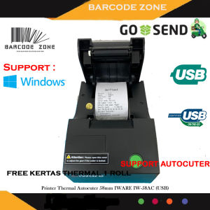 PRINTER THERMAL KASIR IWARE IW-58AC LEBAR 58MM AUTO CUTTER - USB HITAM