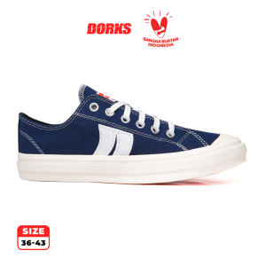 Dorks Classic Low Navy - Sepatu Sneakers Casual Pria Wanita Sepatu Sekolah Dorks