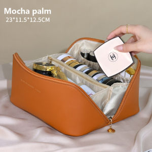 4 Colors Makeup Bag Cosmetic Organizer Large Capacity Travel Handbag Leather Women Portable Waterproof Pouch Toiletry Storage Pillow Bag Makeup Case