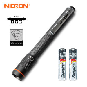 NICRON Color Match Pen LED Flashlight Zoom focus lampu suluh B22/F72r 120LM/450LM 125m Beam Distance Waterproof IP65 Mini Home Torch Lamp B22/F72r For Maintenance