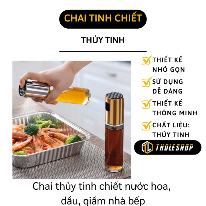 Bình xịt dầu ăn - Chai thủy tinh xịt dầu ăn 100ml - Bình xịt dầu ăn ...