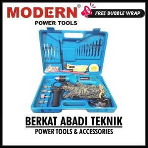 MODERN M-2130 B Bor Listrik 13mm Tangan Kayu Besi Impact Tembok Beton 13 mm Variable Speed Bolak Balik Reversible Paket Set Mesin Elektrik Electric Hand Drill M2130 B M-2130B M2130B