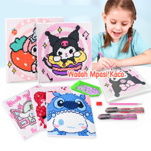 Sweetybayibayi 20x20cm Diamond Beads Painting Sanrio Kuromi/DIY Diamond Painting Cute DIY Crafts Gift With Frame