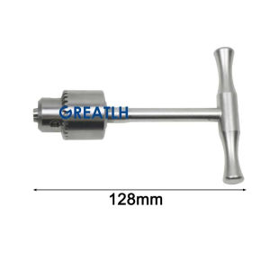 Ống khoan tay xương chỉnh hình GREATLH tay cầm nhôm ống khoan tay rỗng dụng cụ chỉnh hình cho thú cưng