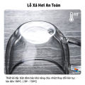 Ly cốc thủy tinh uống cafe, trà nóng, trà sữa, latte đá, đồ uống... chịu nhiệt chống nóng và lạnh, với 2 lớp dày dặn, có tay cầm, pha espresso, cappuccino hay latte, mọi đồ uống tốt. 
