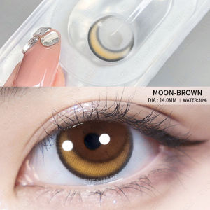【COD】Softlens MOON Series 1 Pasang Brown Contact Lens dewi bulan Cosplay Lensa Kontak Gradien/Minus(0.00) Berwarna Karakter Anime Halloween Cosplay Bigeyes Lensa Kontak