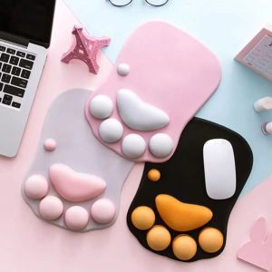 KNQ12 Wrist Pad 3D Cat Paw Mouse Pad Cartoon Hand Guard Gaming Mouse Pads Creative Literary Mouse Wrist Pad Office Desk