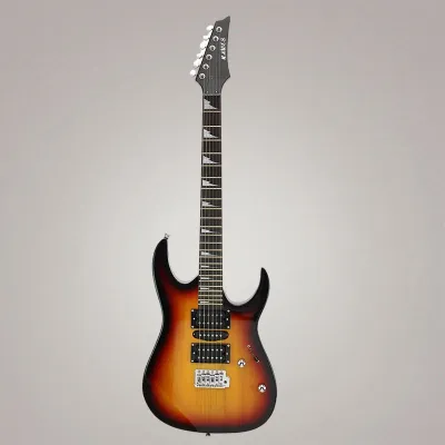 KAWES Gitar Elektrik Rocker Ganda Gitar Elektrik Logam Profesional 6 Senar 24 Fret Gitar Elektrik Tubuh Maple