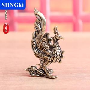SHNGki Phoenix hình trang trí nội thất lan rộng đôi cánh của nó Phượng Hoàng trang trí máy tính để bàn trà Pet thủ công đồ trang trí bằng đồng