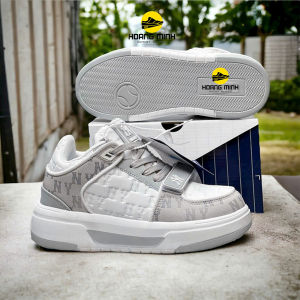 Giày Sneaker Nam Cổ Thấp Phong Cách Đường Phố Họa Tiết Logo Da PU