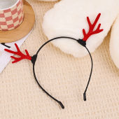 【♡Lovely girls house♡】Christmas Antler Headbands Cute Hairbands Hairhoop with Elf Ears Pine Cone Jingle Bells Christmas Party Decoration