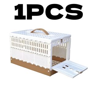 【NEW】2PCS Plastic Foldable Pigeon Cage with Handle Portable Bird Travel Carrier Cage Pigeon Cage Pairing Cage Pigeon Nest Box Easy to Clean for Training and Release Competition Pigeon Dove Bird Cage Pigeon Cage Pigeon Carrier Bird Carrier