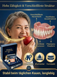 Dentures Strong Adhesion Medical Full Denture/Perfect Smile Restoration/Removable Denture For Elderly/Comfort Fit/Ideal For Daily Wear