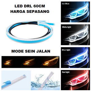 Lampu LED Alis Tempel DRL 60 CM Mobil Motor 60CM Sein Running Grade A+ Flexible Sen Rem Mundur VINYX Welcome Mode