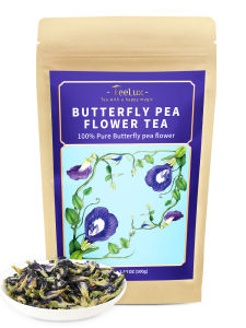 TeeLux Butterfly Pea Flower Tea Natural Premium Dried Butterfly Pea Flower for Blue & Purple Drinks and Food Coloring 3.5 Oz