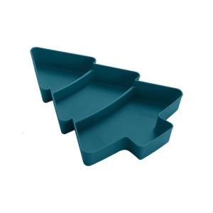 Multiple Compartment Plastic Serving Tray Festival Christmas Designs for Candy Nut and Party