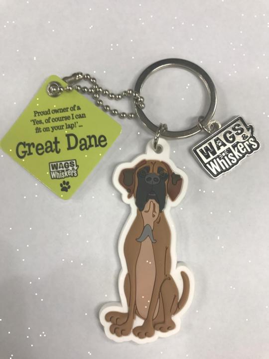 Wags and Whiskers Key Chain with Keyring/Key Holder Dogs Cats