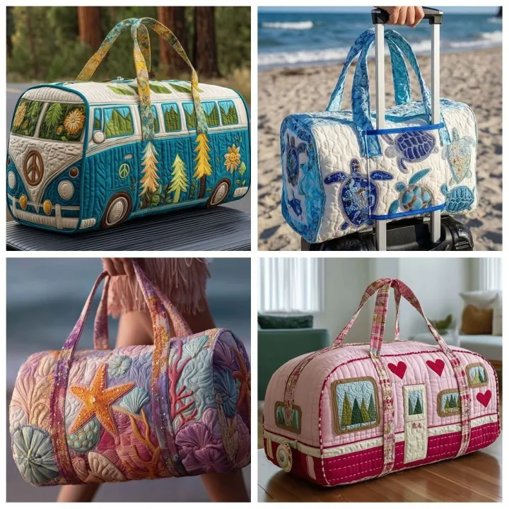 WEARY%20Foldable%20Quilted%20Gym%20Bag%20Large%20Capacity%20Floral%20Print%20Large%20Camping%20Bag%20High%20Quality%20Soft%20Travel%20Bag%20Camping%20-%20Image%204
