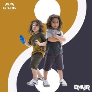 SET EMYR - Baju Stelan Anak Bayi Laki laki Bahan Kaos Adem Usia 3 bulan 6 tahun Set Pakaian Baby Cowok ori CuteKids bisa bayar ditempat