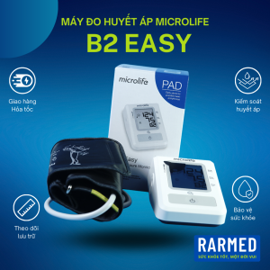Máy đo huyết áp bắp tay điện tử Microlife B2 Easy thông minh êm ái chính xác