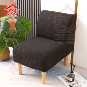Xhome Design【PH+COD】 Waterproof Armless Small Size Single Sofa Chair Cover Elastic 1 Seater Size Chair Cover Sofa Cover Stretchable Slipcover Elastic Cushion Corn Wool Waterproof Sofa Cover Pure Color